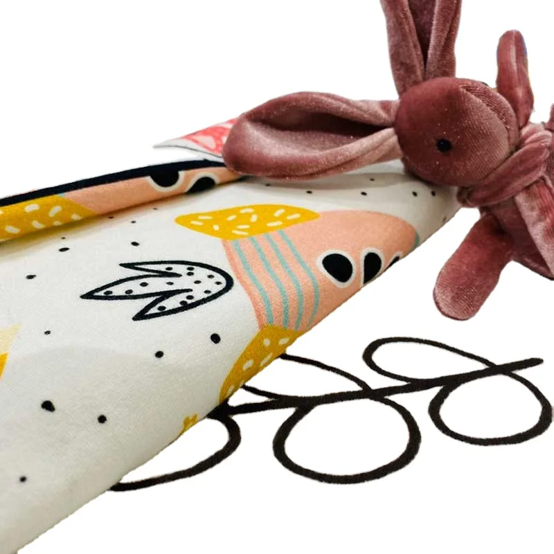 100% cotton 280GSM lovely animals pattern french terry fabric for girls t shirt