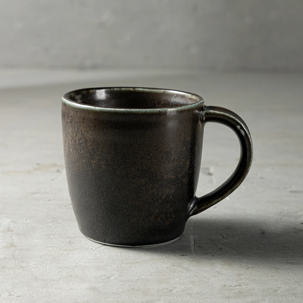 Оптовый Поставщик Jiujuju, чашка для ресторана 270 мл, индивидуальный брендовый подарок онлайн, индивидуальная Черная Керамическая кофейная кружка с логотипом под заказ для кафе