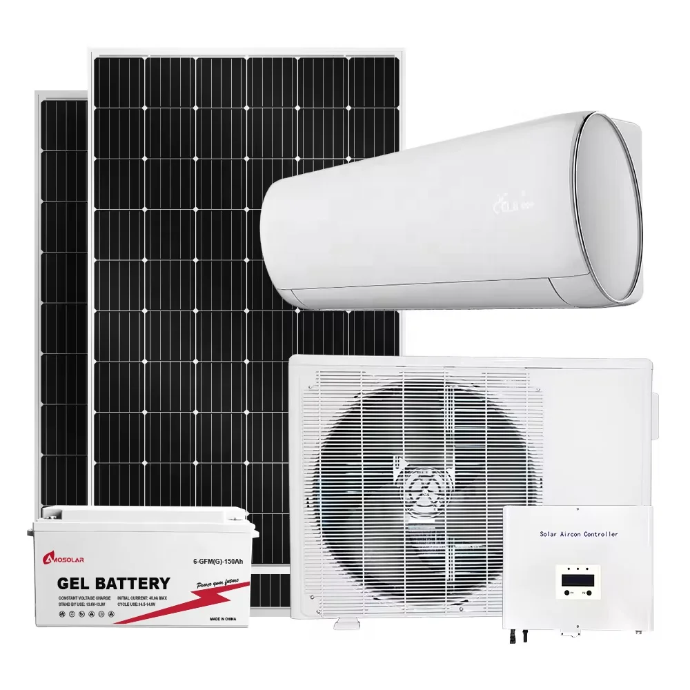 Amosolar Residential Solar Air Conditioner with Solar Panel Free Cooling in The Sun
