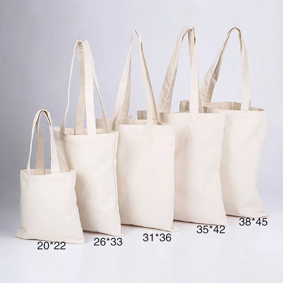 customize plain reusable cotton shopping bag