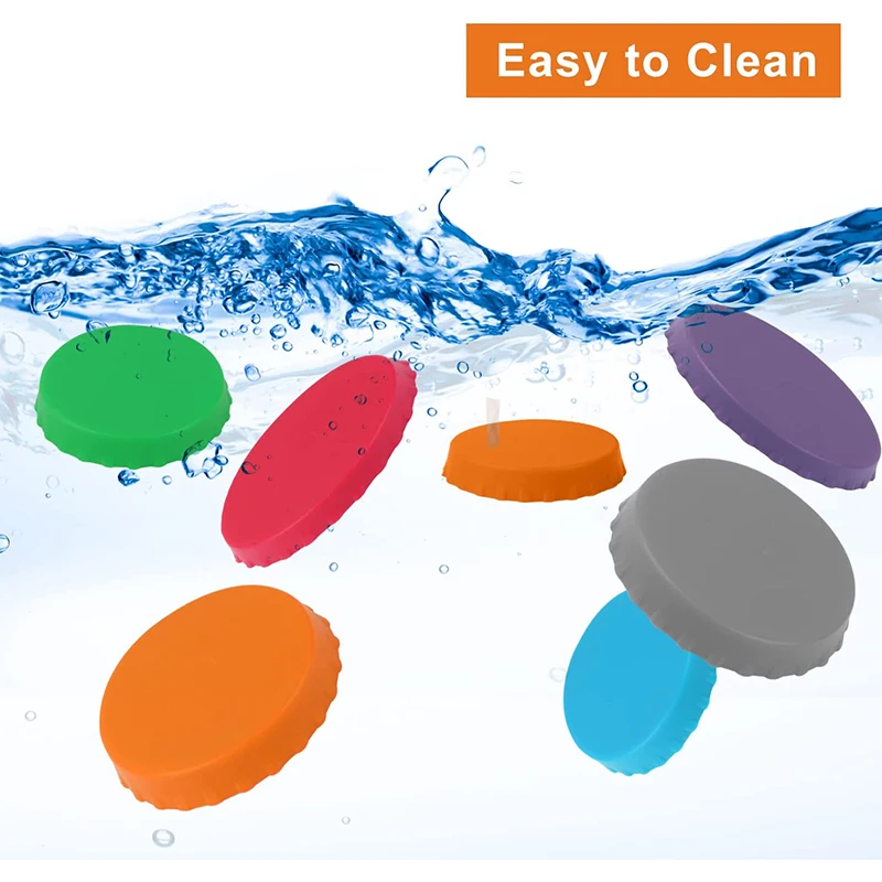 No Spill Soda Beer Saver Can Lids Silicone Drink Lid BPA-Free Reusable Silicone Covers Can Stopper Protector For Juice Beverage