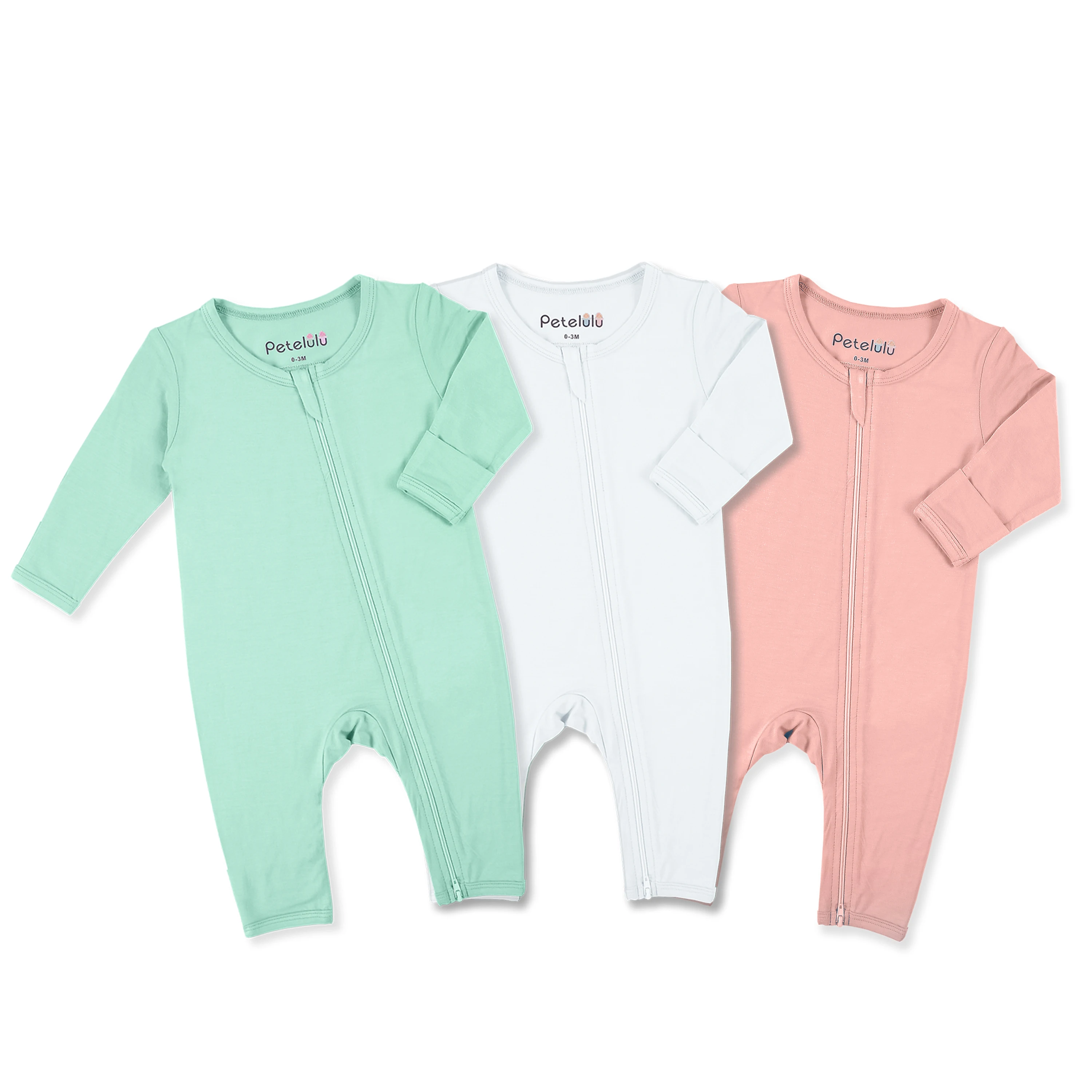 Baby Zipper Romper  Clothes For Baby New Cute Long Sleeve For Baby Winter 100% Bamboo fiber cloth  Unisex