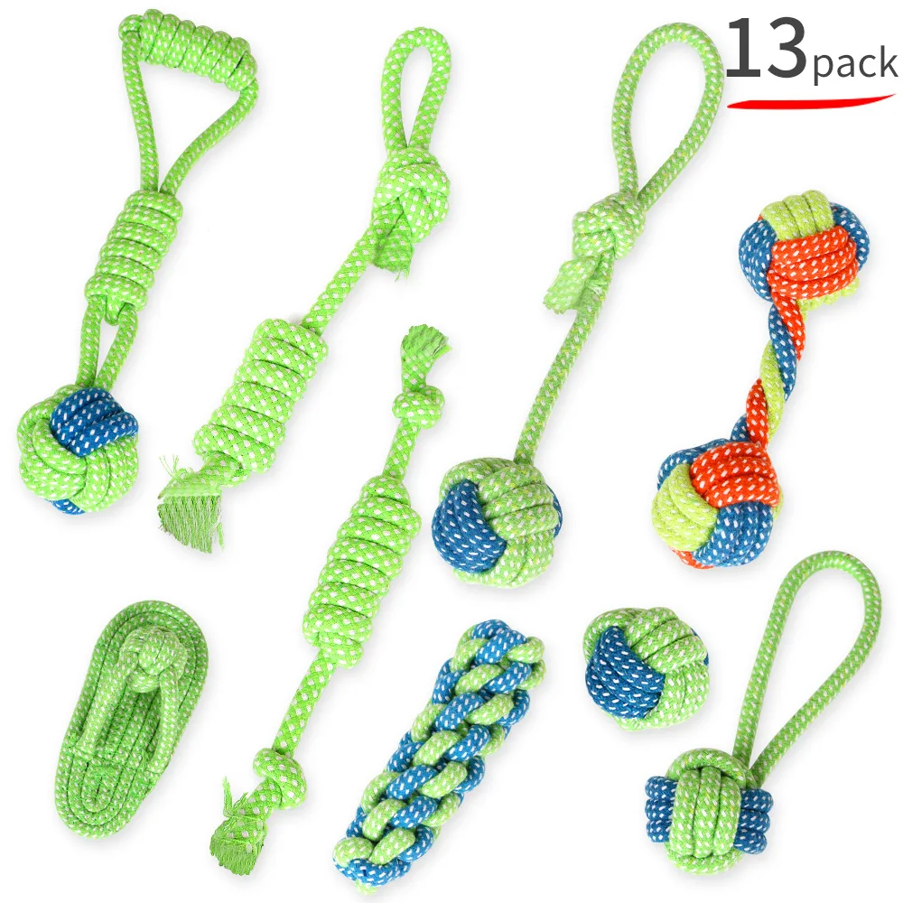 Manufacturer wholesale chew 7 pack 9 pack dog rope toys set