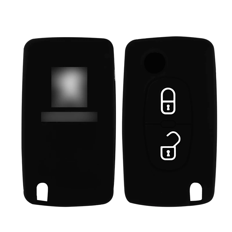 PEUGEOT Silicon Car Key Keyless Fob Shell Protector with 2/3 Buttons Silicone Key Case Cover for Cars Model Fit