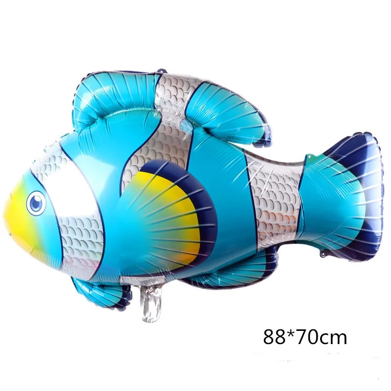 marine fish shaped foil balloon Happy Birthday Aluminium Balloon For Happy birthday party decorations marine supplies