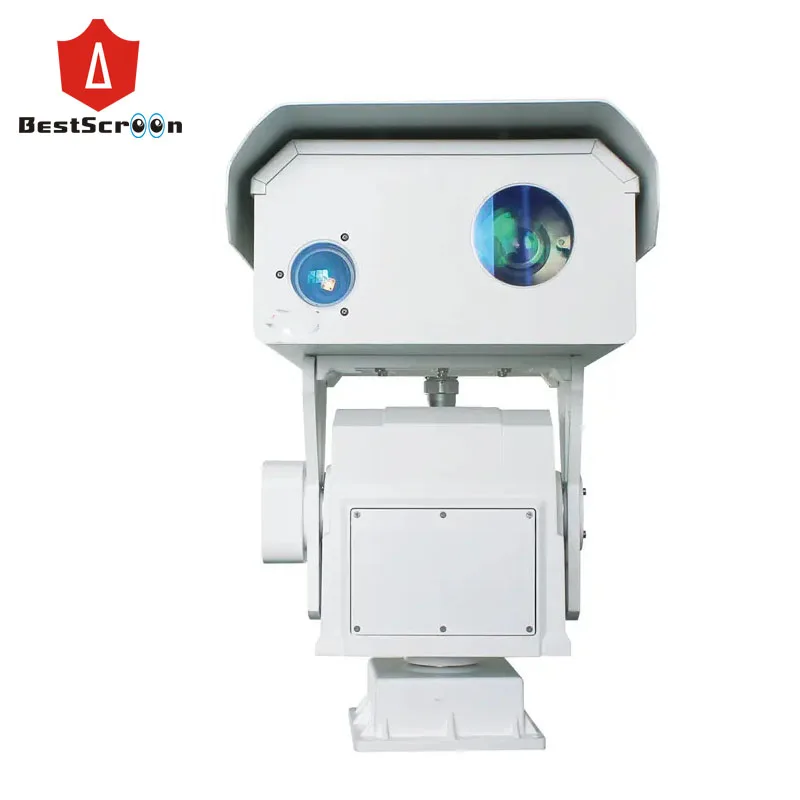 640*480 with 25-100mm 4x lens long range  bi-spectrum thermal & optical detection 2km PTZ camera