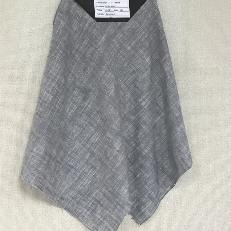 Hight Quality/Woven 55/45 Linen cotton fabric for Shirt/Garment