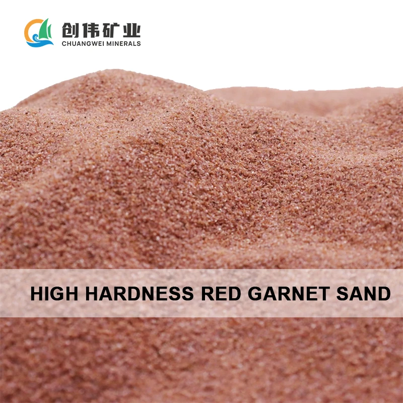 High Hardness  High purity sea pink Garnet sand 20/40/60/80 grit sandblasting abrasive  for waterjet cutting machine