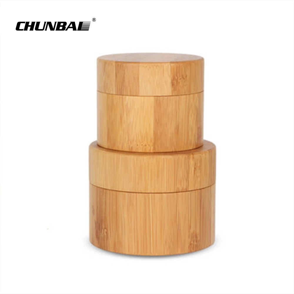 Wholesale customized bamboo cream jar 1oz 2oz 3oz 4oz 5oz 6oz spice jar bamboo
