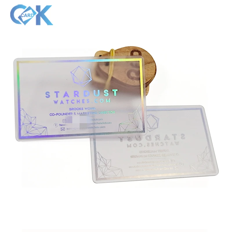 Высококачественная прозрачная визитовая визитная карточка из ПВХ под заказ