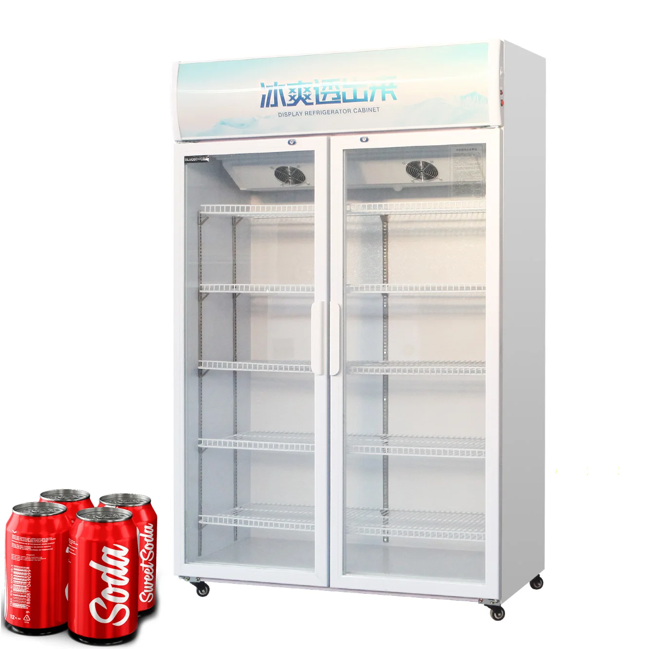 Витрина для напитков со стеклянной дверью, холодильник, коммерческий холодильник со стеклянной дверью, вертикальная морозильная камера