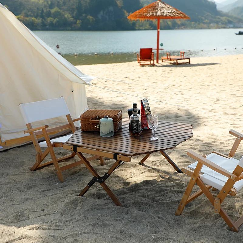 Luyuan Online Store Hot Sale Terrace Anti-rust Mini Camping Equipment Barbecue Picnic Camping Octagonal Egg Roll Table