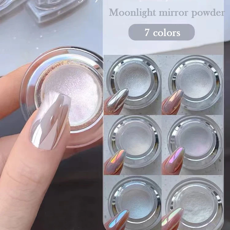 Super Shiny High Quality Moonlight Chrome Nail Glitter Powder Mirror Metallic Effect Popular Nail Powder