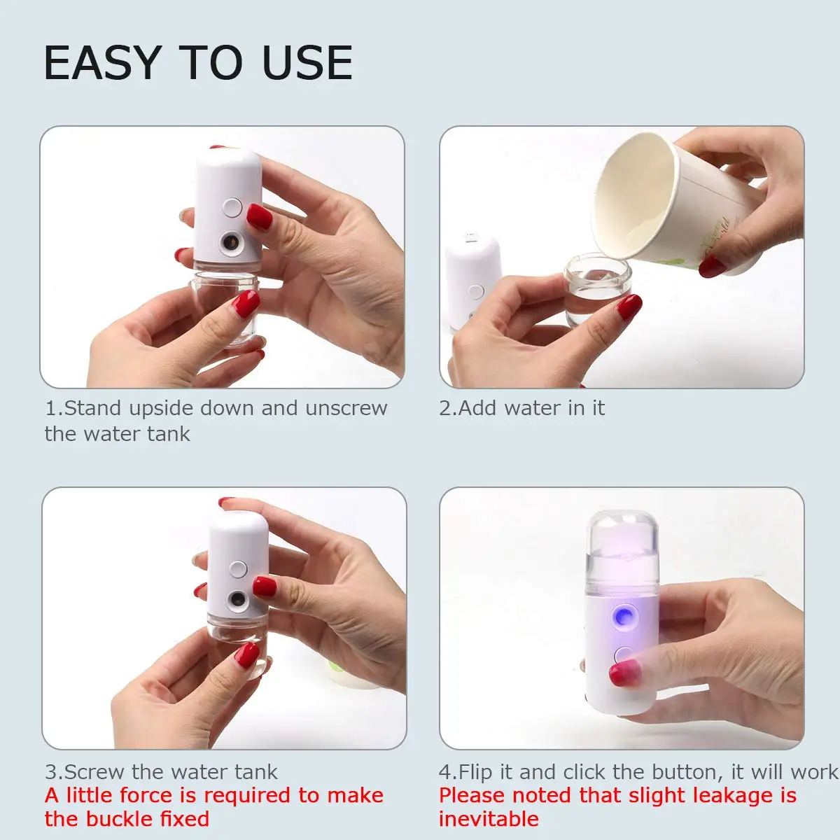 Портативный Usb увлажняющий спрей, ионный отпариватель для лица, нано удобный распылитель для лица