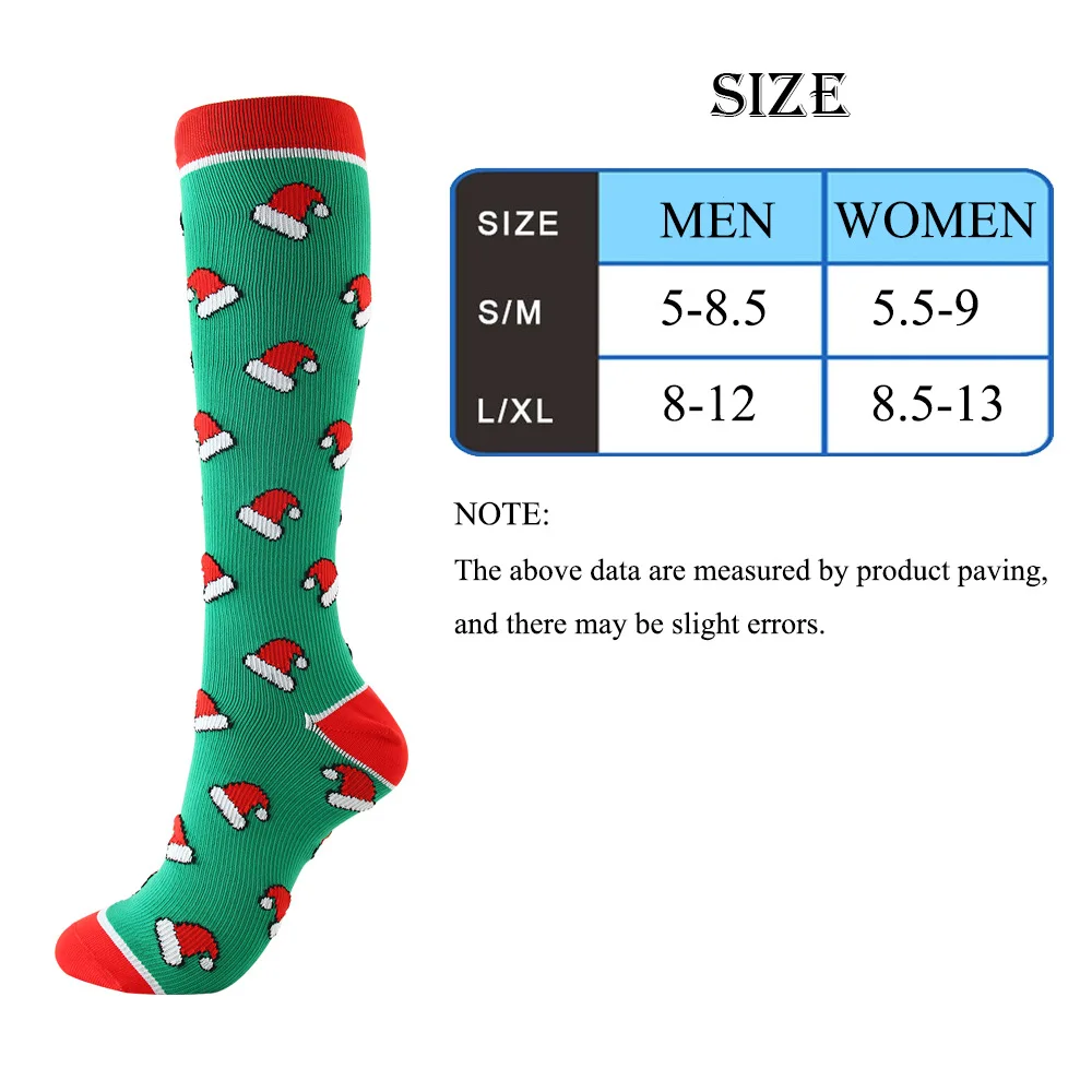 Wholesale Dress Socks High Quality Unisex Christmas Tube Varicose Veins Compression Socks for Running