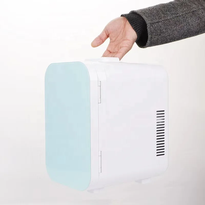 8L Cosmetic Mini Fridge Both DC AC used Camping Car Refrigerator Mini Cosmetic Refrigerator With Mirror LED Light Refrigerator