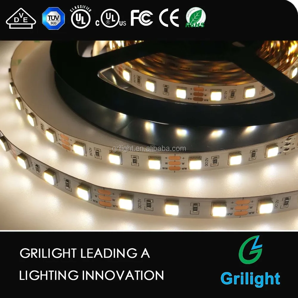 Двухцветная светодиодная лента двухцветная Smd 2835 3 цвета Cct 3527 двойные температурные полосы белая