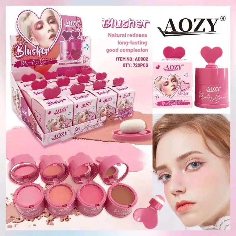 Rimocoo 12 pc cream Custom Private Label Blush High Quality Creamy Blusher Palette Makeup for cheek Stick