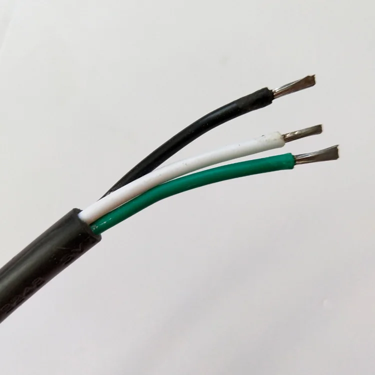 US 3Pin Plug Cable 1.5meter 3*0.824AWG Three core power extension cord for floodlight