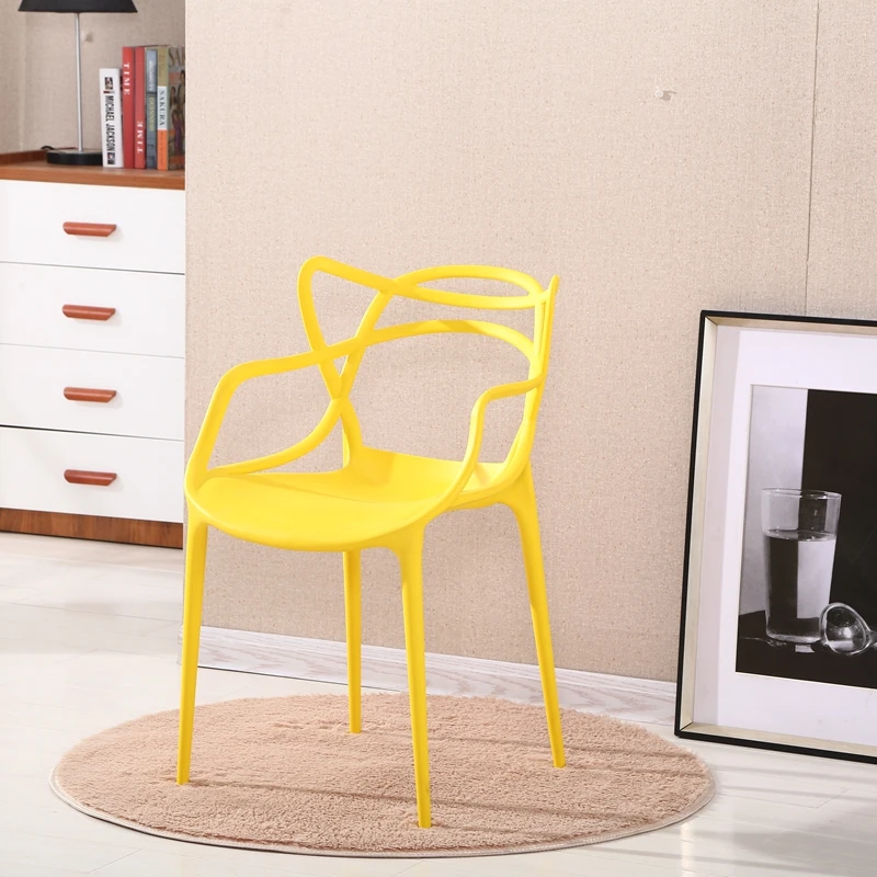 
Eco-friendly PP black Stackable Armless restaurant hotel canteen Plastic chair 