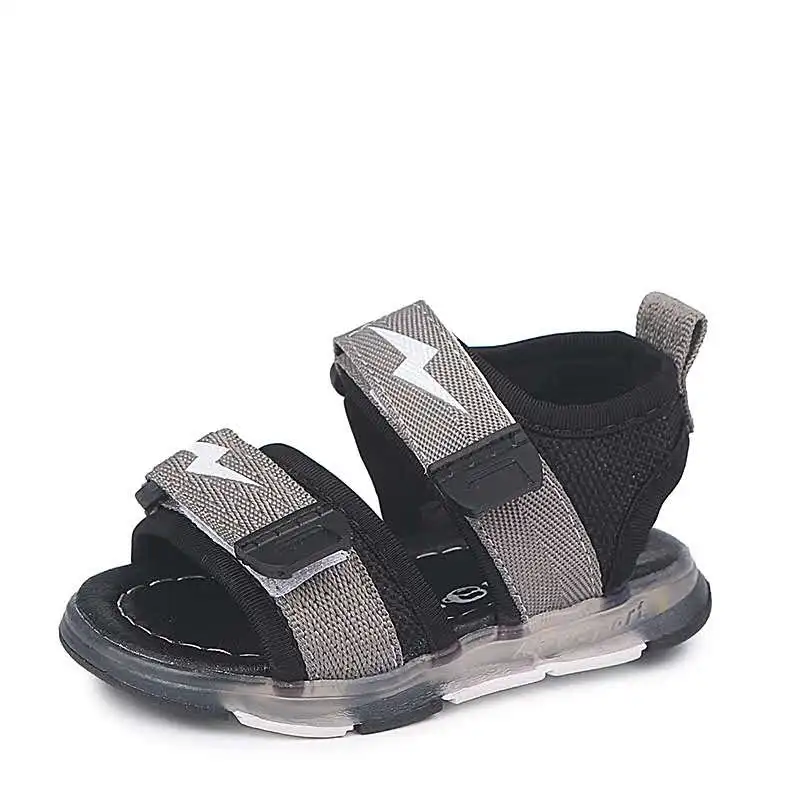 Boys Summer Beach Sandals Kid Fashion Breathable Sports LED Sandals Shoes