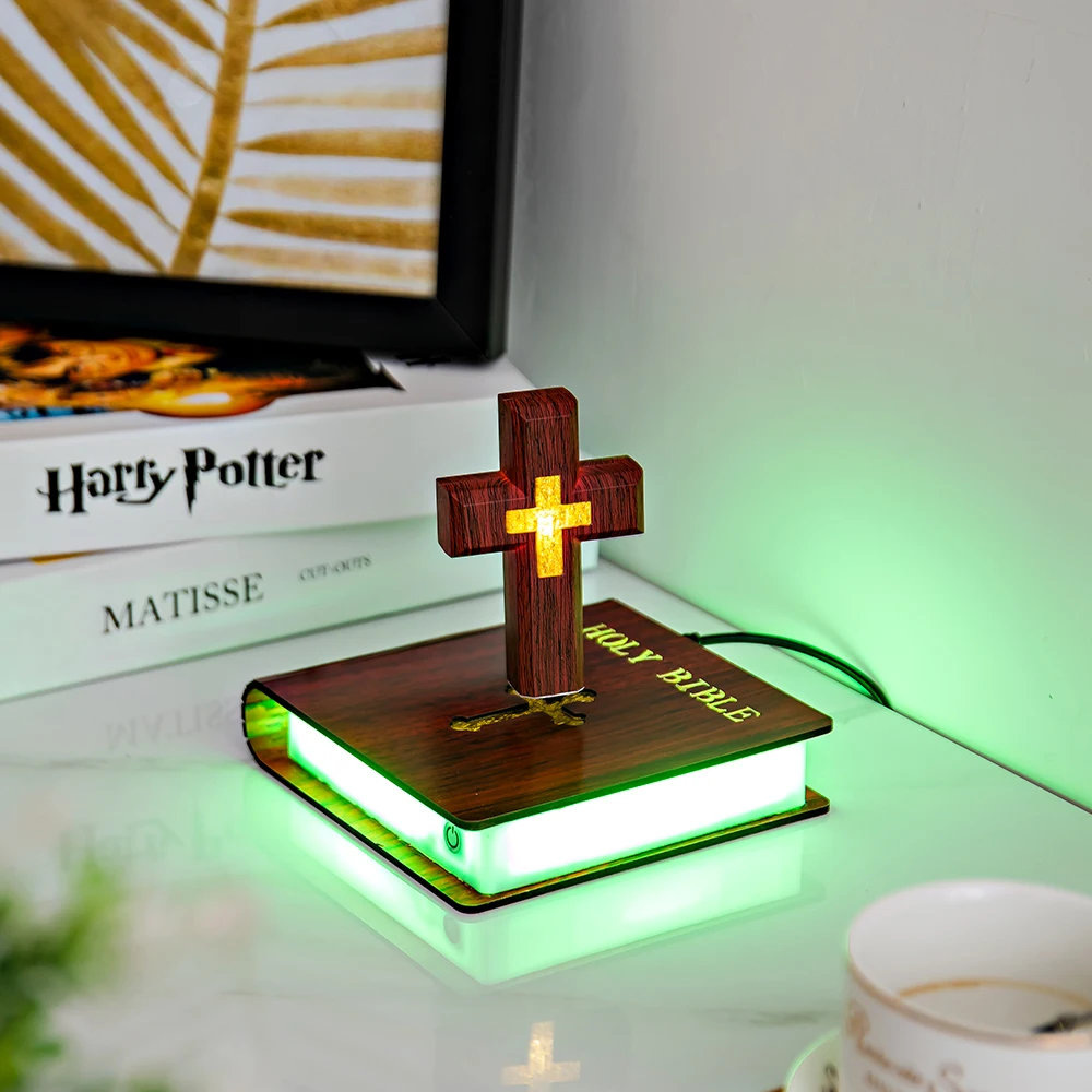 HCNT  New Design Levitating James Christian Holy Bible Book Bible Cross  For Gift
