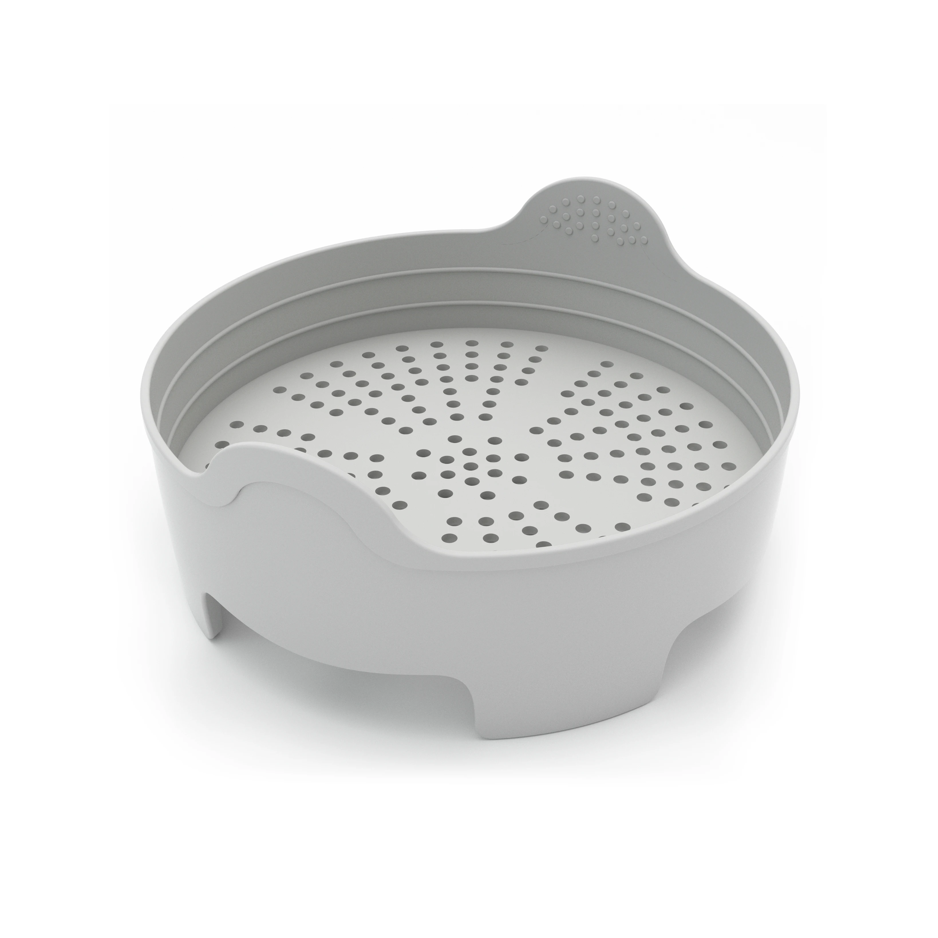 Cunite New Design Kitchenware Stainless Steel Food Steaming Mat Basket Silicone Steamer