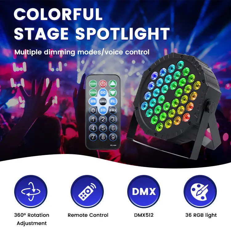 Mic Stage Rgb Color Change Led Theater Bar Par Disco Dj Rgb Stage Lights