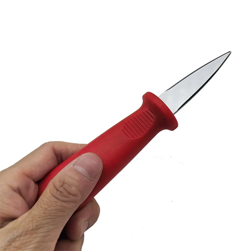 Shellfish Knife Mussel Oyster Knife Seafood Opener Stainless Steel Shellfish Opener Oysters Shucking Knife With Plastic Handle