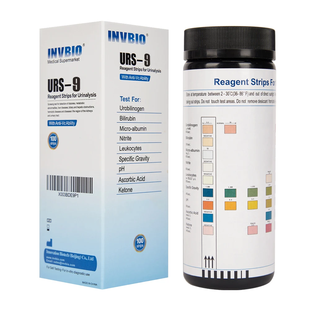 100 test strips glucose urine test strips 9 parameter