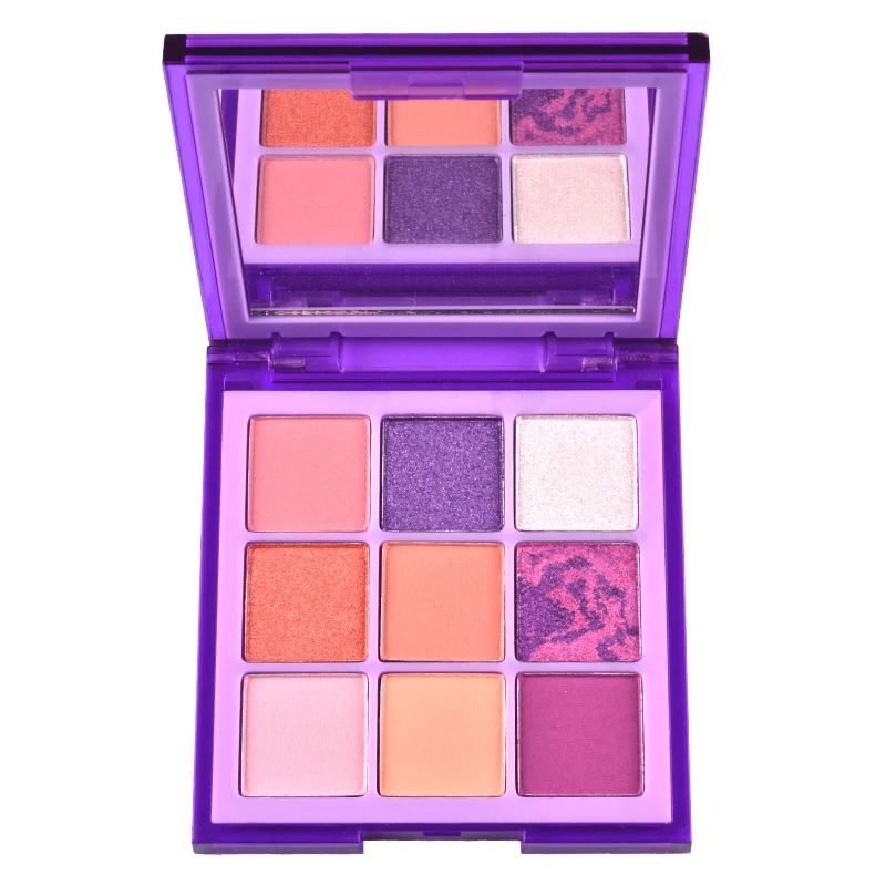 New luxury cosmetics  Hot Sale High Pigment  Glitter Private label 9 colours eyeshadow palette