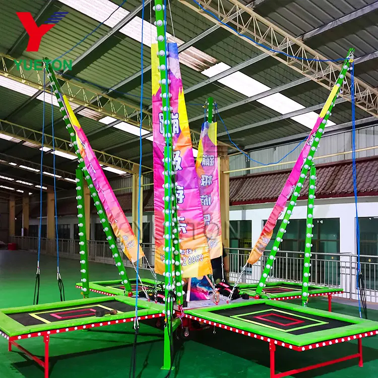 High Quality Carnival Game Amusement Parks Equipment Bungee Jumping Trampoline For Kids And Adult