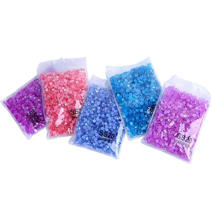 Meiyin Meilin Fluorescence Neon Glass Rhinestones non hotfix Flat back jelly luminous Rhinestone Bulk for DIY Mugs Craft