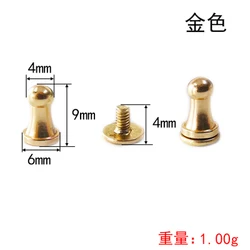 Screw Back Round Head Rivets For Leather Bag Pacifier Rivet