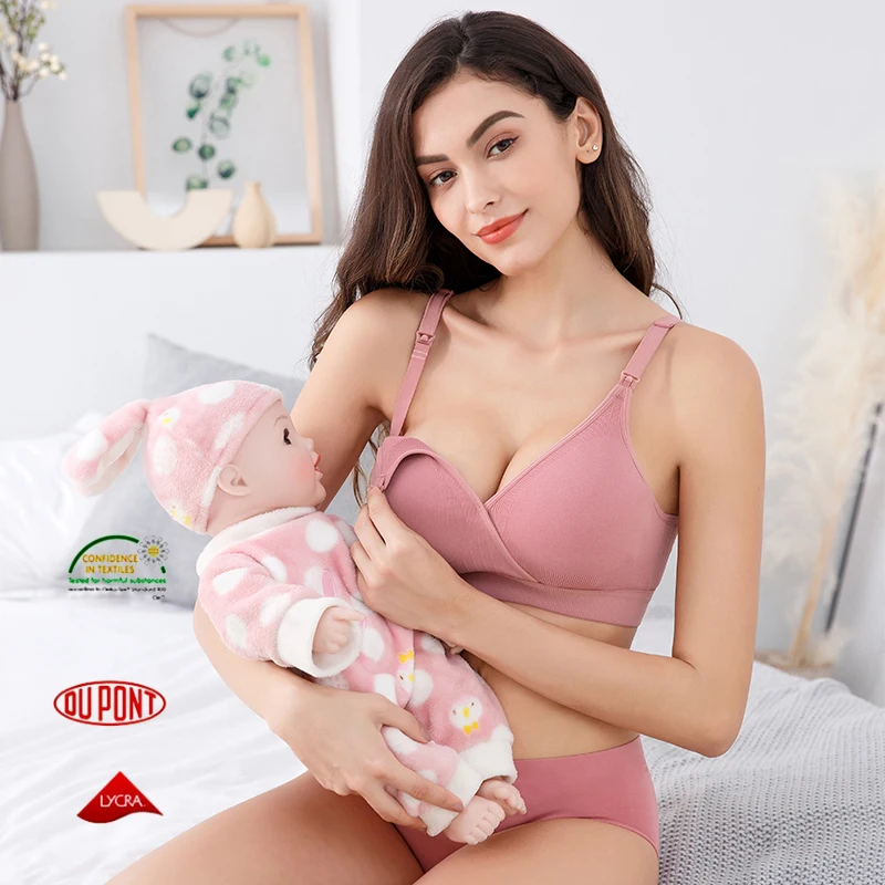 
Front Open Adjustable Open Ladies Nursing Maternity Bra Comfortable 