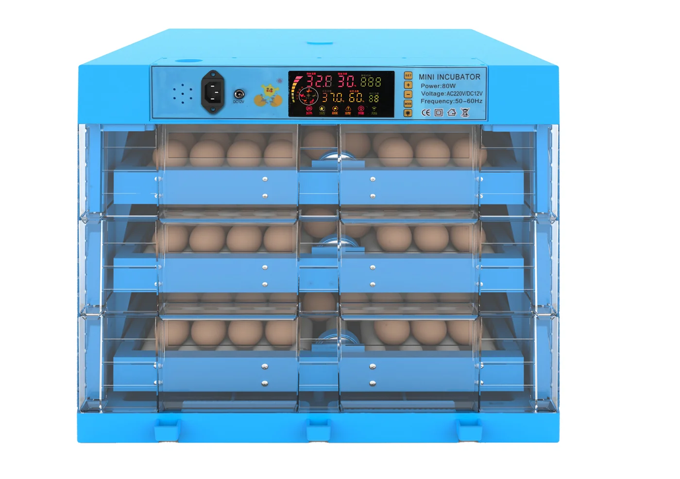 Plastic Egg Incubators Electric 320 Eggs Automatic Hatchery Egg Incubator Pc Bird Multifunctional NLF 12V 220V Chicken 64 PCS