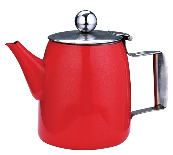 Classic Stainless Steel Tea Pot with Bakelite Handle Big Capacity Hot Water Kettle for Home Kitchen and Camping Metal Material