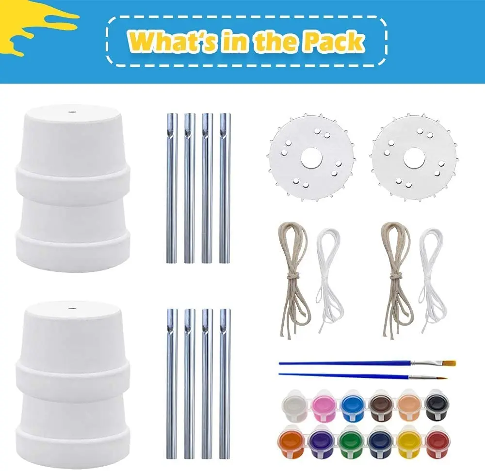 Wooden wind chime kit Arts & Crafts Kits Toys DIY Construct & Paint terracotta flower pot wind chimes Wooden Craft Sets