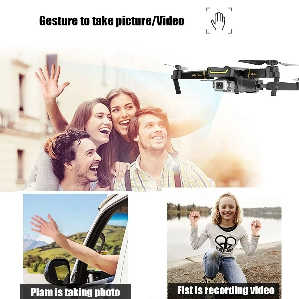 Wi-Fi FPV Дрон 4K Профессиональный складной Дрон камера 1080p с HD камерой VS E58 JY019 S168 Mini