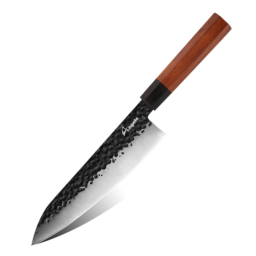 Hammered Japanese Professional Kitchen Knife High Corrosion Resistance Premium Gyuto Chef Knife With Octagonal Handle
