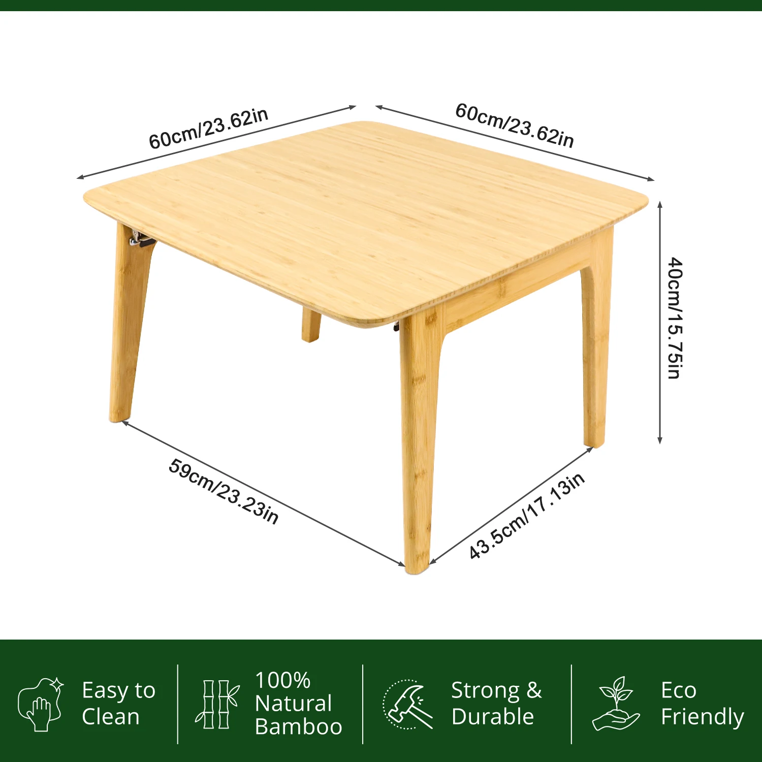 GL Home Office Foldable Bamboo Customized Dining Tea Table High Quality Coffee Computer Table Best For Dinning Room