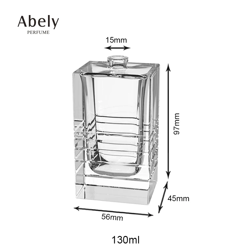 Fashion Luxury Design 30mL 50mL 100mL Empty Square Glass Small 130mL Perfume Bottle Screw caps Aluminium Lids Perfume Bottle Cap