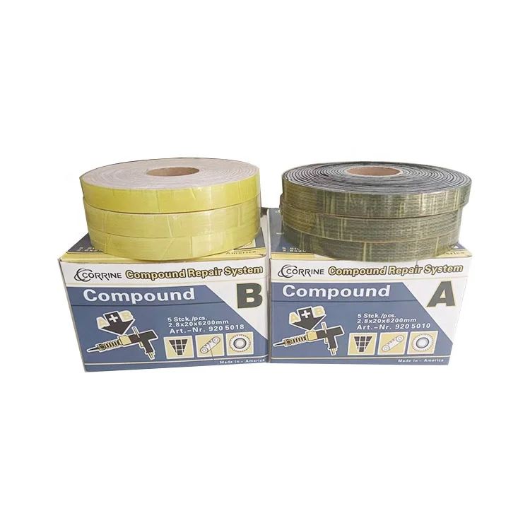 High quality made in China two Component Repair Strip(compound A+B), T2 extruder gun