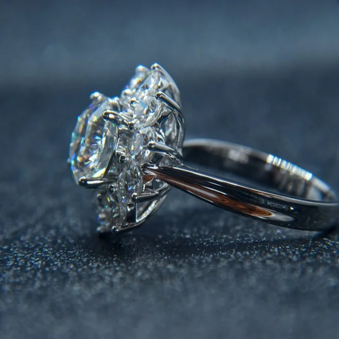 Light Jewelry Engagement Rings Rose Gold 18k Solid Real Diamond Semi Mount Solitaire Diamond Wedding Best Gift for Women CLASSIC