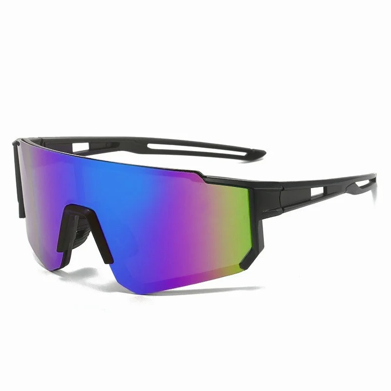 New Arrivals Plastic Frame Mirror Lenses UV400 Custom Luxury Brand Designer Unisex Cycling Sport Sunglasses