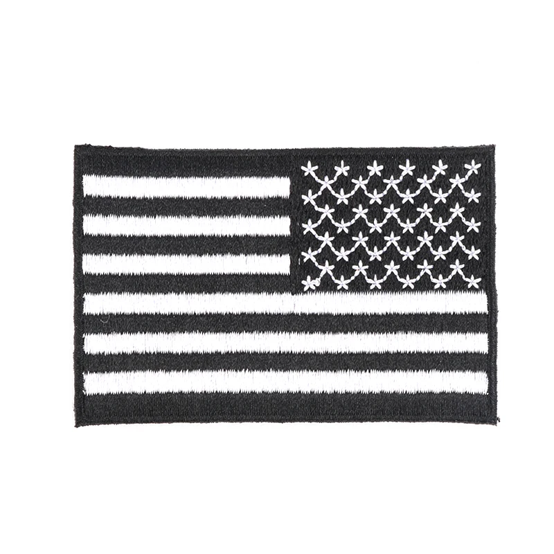 100% Full Emborideried Iron on Tactical Morale USA Flag Patches