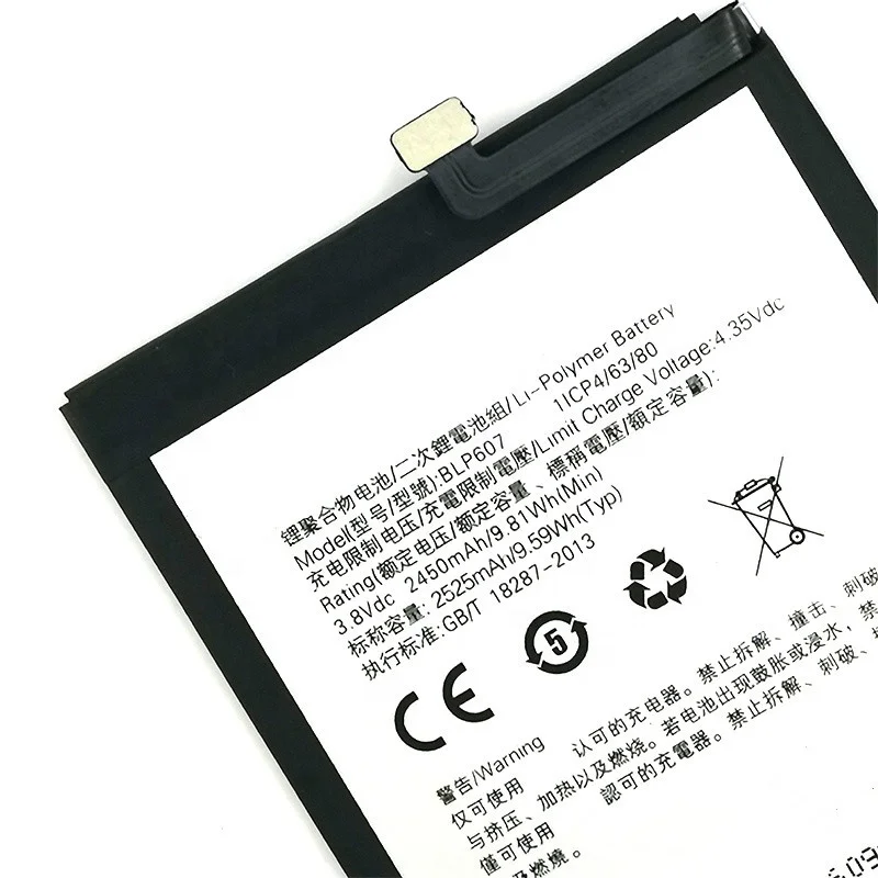 2525mAh 3.8V Original capacity replacement Battery BLP607 Battery For OnePlus X One+ X battery