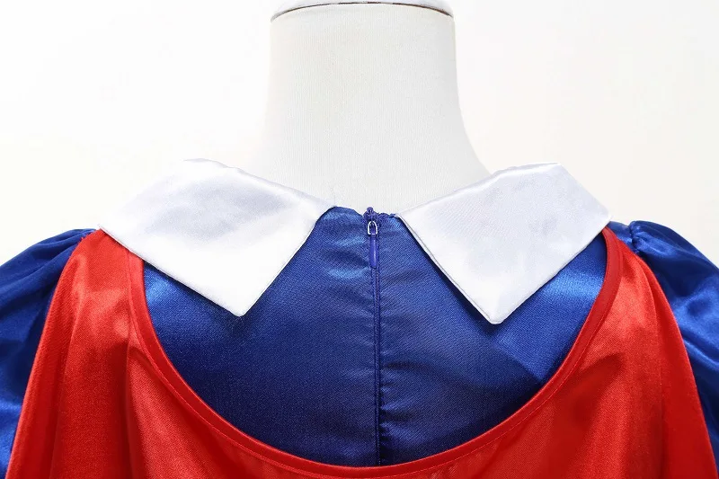 Girls Snow White Dress Kids Birthday Evening Party Cosplay Fancy Princess Costume Children Short Puff Sleeve Mesh Tulle Dresses
