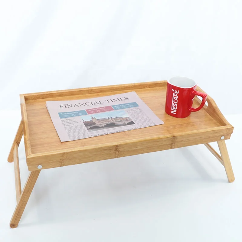 Бамбуковые складные столики для ноутбука, столик для завтрака, подносы для кровати