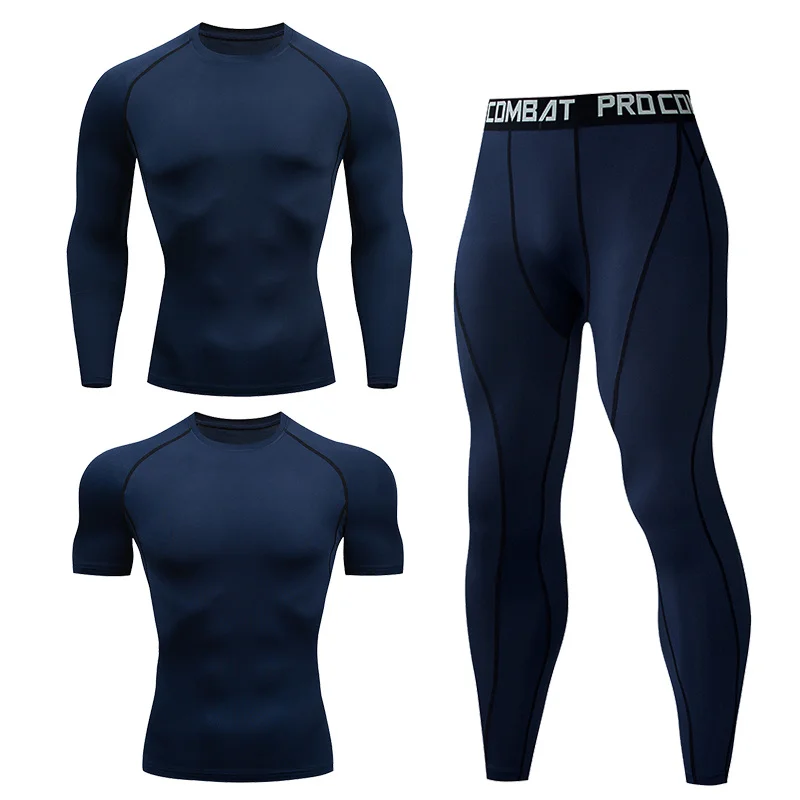Custom logo Activewear Compression Sport Clothing 3 Pieces Outdoor Slim Fit sportswear men tracksuits for men jogging